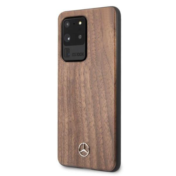 Mercedes Case S20 Ultra G988 Cover Wood Line Pähkinänruskea Brown