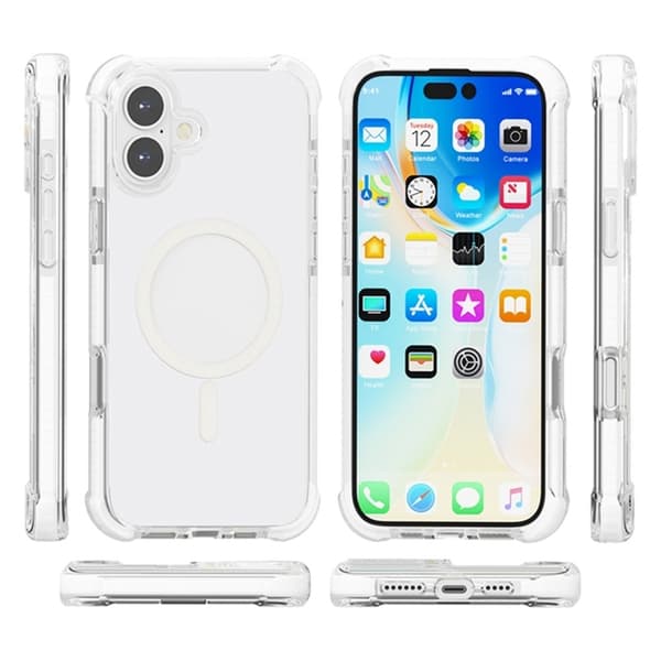 Mobilskal till iPhone 17 MagSafe Förstärkta Hörn Acrylic - Vit Vit