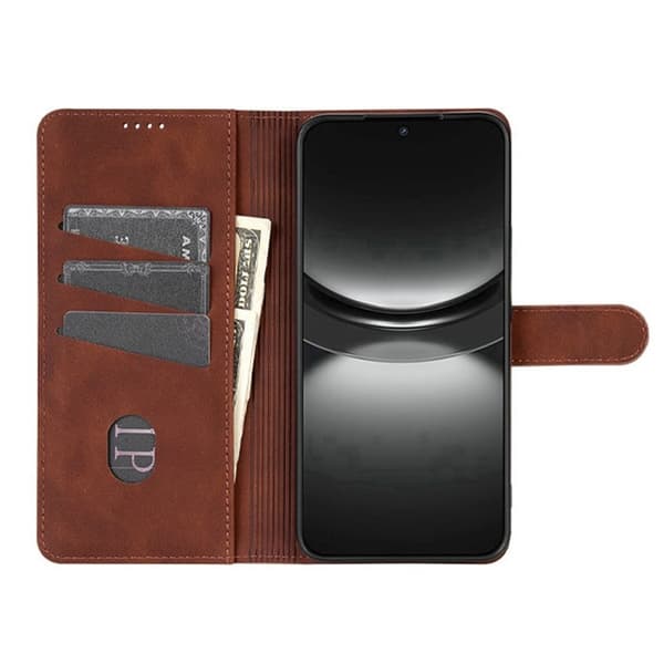 AZNS Xiaomi 17 Plånboksfodral Konstläder - Brun