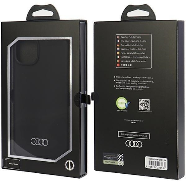 Audi iPhone 15 Plus Mobilskal Silikon - Svart Svart