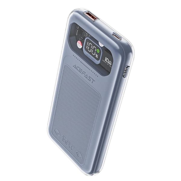 Acefast Powerbank 10000mAh 30W Sparkling Series M1 - Grå Grå