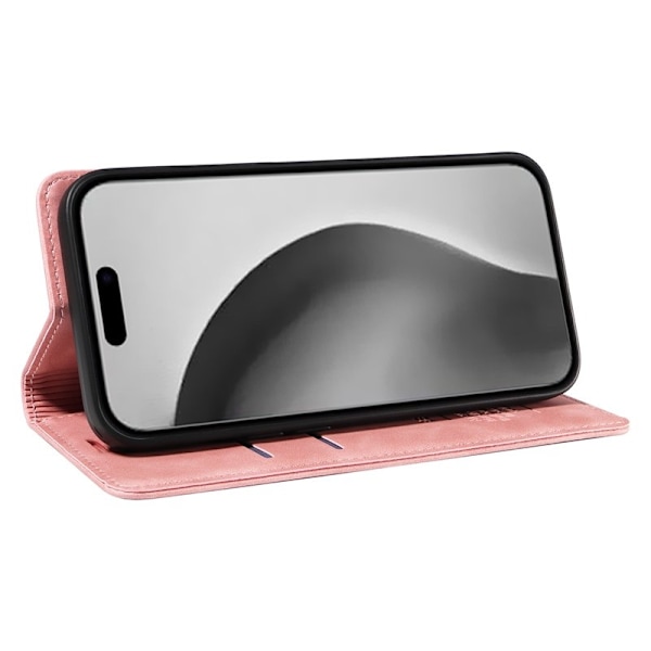 BETOPNICE 003 iPhone 16 Pro Max Plånboksfodral Konstläder - Rosa
