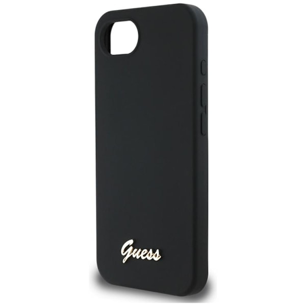Guess Mobilskal till iPhone 16e MagSafe Silikon Script Metal Logo