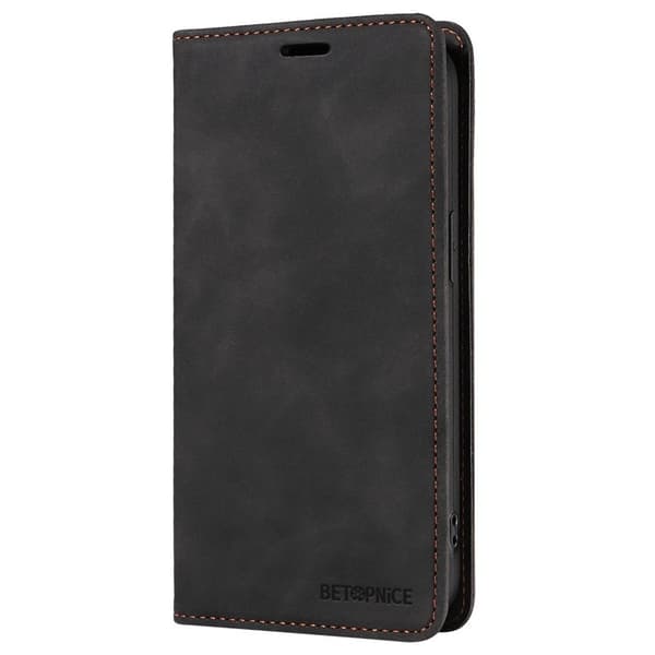 BETOPNICE 003 iPhone 16 Plånboksfodral i Konstläder - Svart