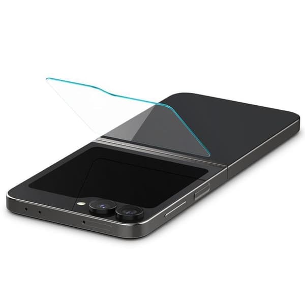 Spigen [2-Pack] Galaxy Z Flip 5/6/7E Härdat Glas Skärmskydd "EZ FIT" Transparent