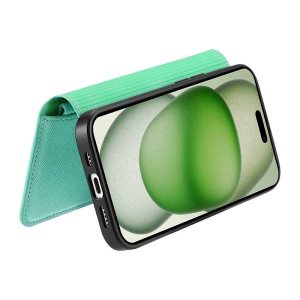 CASENEO iPhone 16e Plånboksfodral Konstläder - Grön