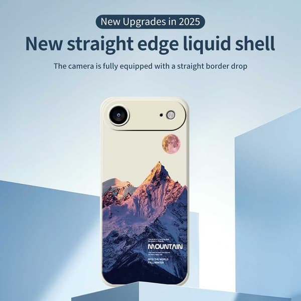 Mobilskal till iPhone Air Blue Snow Mountain Pattern TPU - Lila Lila
