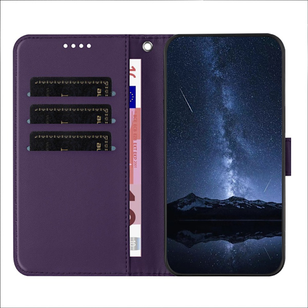 iPhone 17 Pro Max Plånboksfodral Anti Drop - Lila Lila