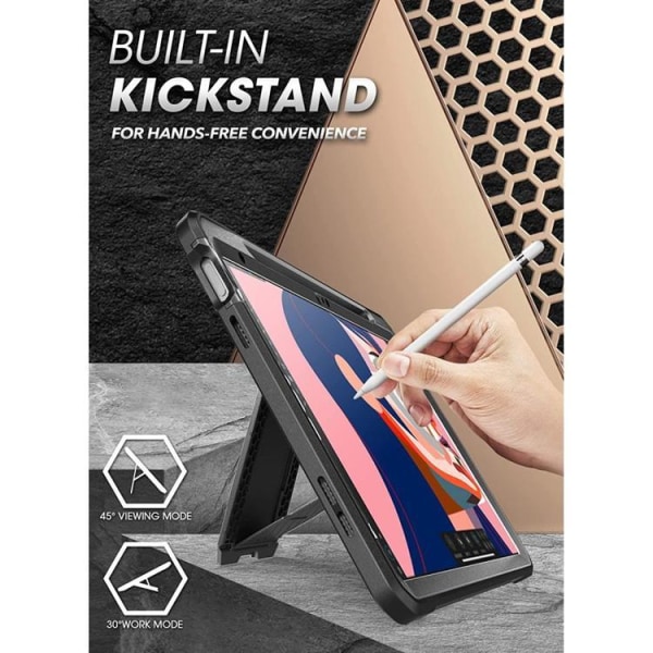 Supcase iPad 10.9 (2022) kansi Unicorn Beetle Pro - musta