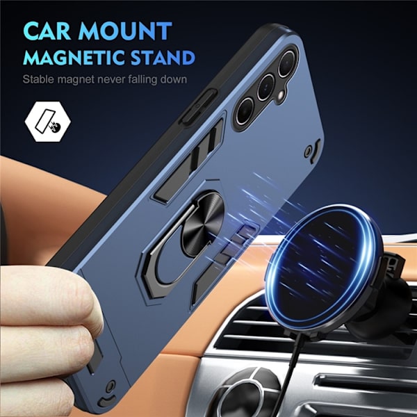 Mobilskal till Galaxy A26 Kickstand PC+TPU Drop Defend - Blå Blå