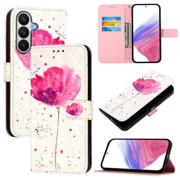Samsung Galaxy S26 / S26 Pro Plånboksfodral Konstläder Mönster - Blomma