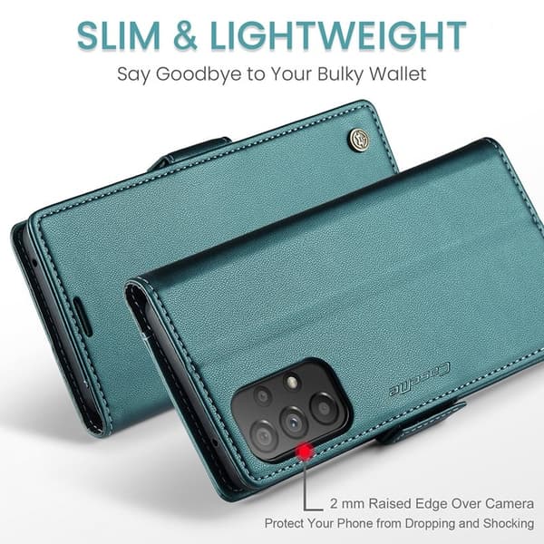 CASEME Plånboksfodral Konstläder för Samsung Galaxy A53 5G - Grön