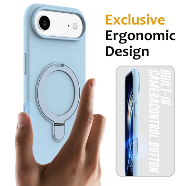 Mobilskal till iPhone Air MagSafe Kickstand PC + Silikon - Himmelsblå Blå
