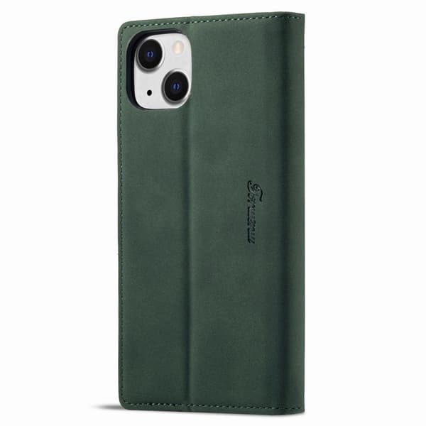 FORWENW F1 Series iPhone 15 Plus Plånboksfodral Konstläder - Grön
