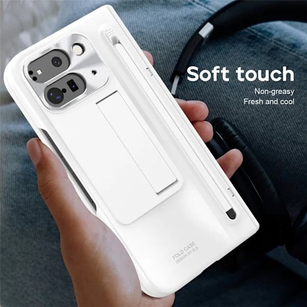 Mobilskal till Google Pixel 10 Pro Fold Kickstand Hinge PC - Vit Vit
