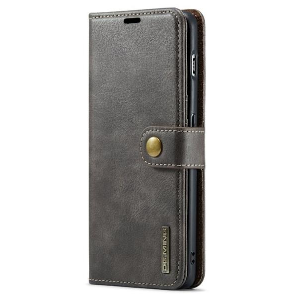 DG.MING OnePlus 11 5G Äkta Läder Plånboksfodral Detachable Magnetisk Grå