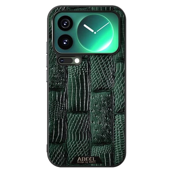 ABEEL Mobilskal till Xiaomi 17 Pro Max MagSafe Äkta Läder Grön