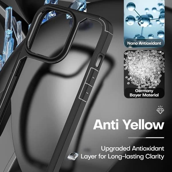 [6in1] Boom iPhone 13 Pro Skal - Kameralinsskydd - Härdat Glas - MagSafe Ring Vit