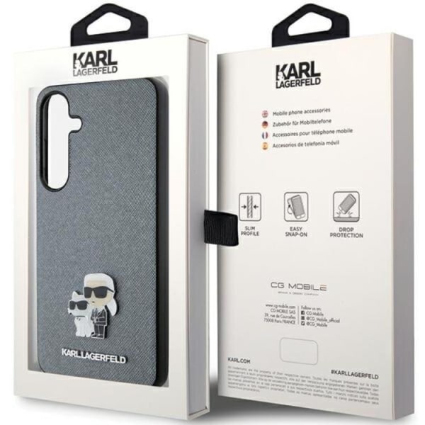 Karl Lagerfeld Galaxy S24 Plus -puhelinkuori Saffiano Metal Pin