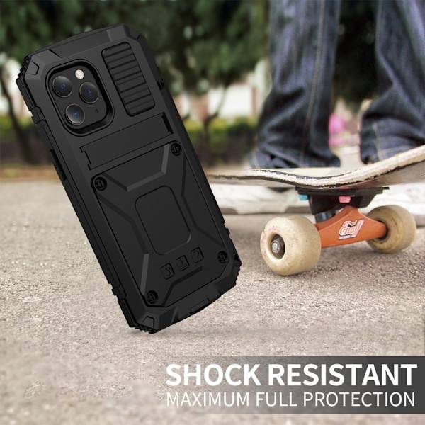 R-JUST Mobilskal till iPhone 12 Pro Max Shockproof Svart