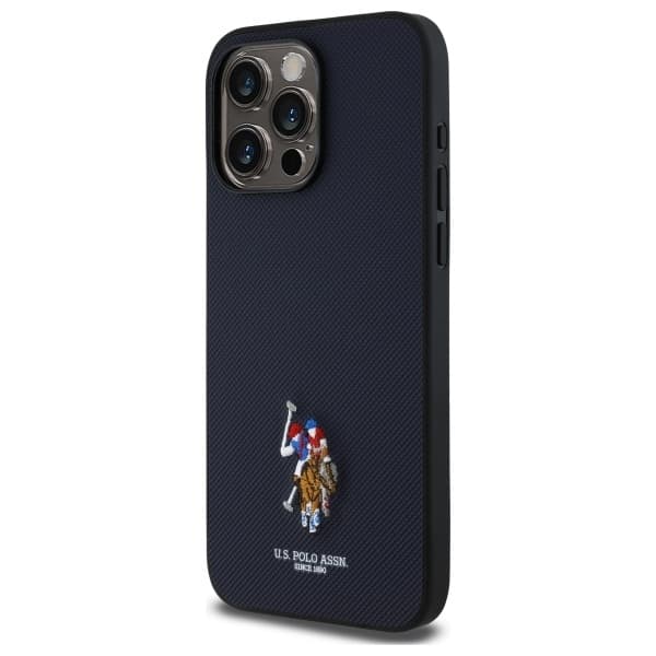 US Polo telefonetui til iPhone 15 Pro Max broderet DH-farve