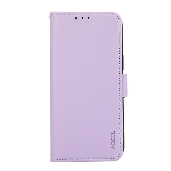 ABEEL Mobilskal till iPhone 15 Pro Max Shockproof Konstläder FID Blocker Lila
