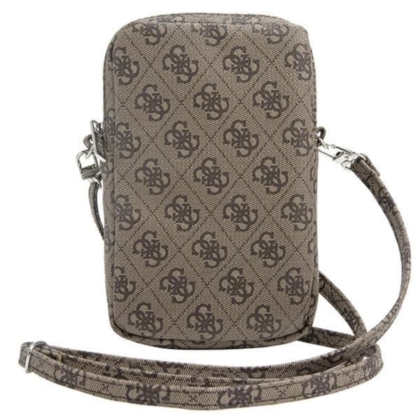 Guess Mobilväska Zip 4G Triangle - Brun Brun