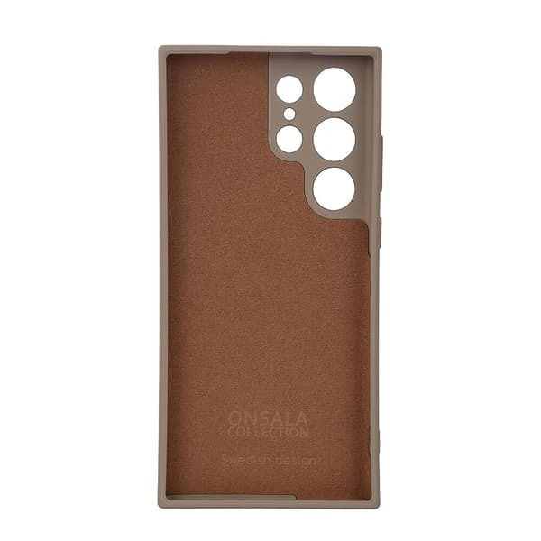 ONSALA Galaxy S23 Ultra 5G Etui Silikone - Sort Brun