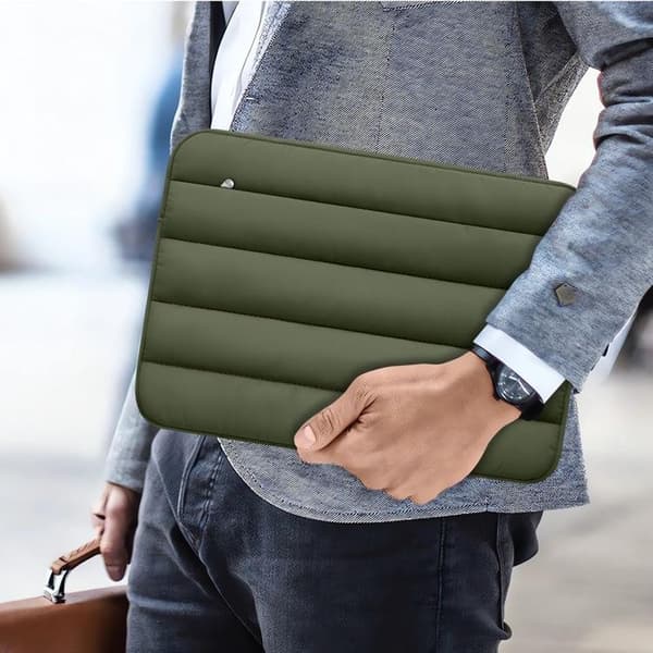 Tech-Protect Computertaske 15"-16" Fluffy - Armygrøn Grön