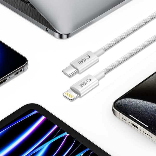 Tech-Protect USB-C till Lightning kabel Ultraboost 2m - Grå Grå
