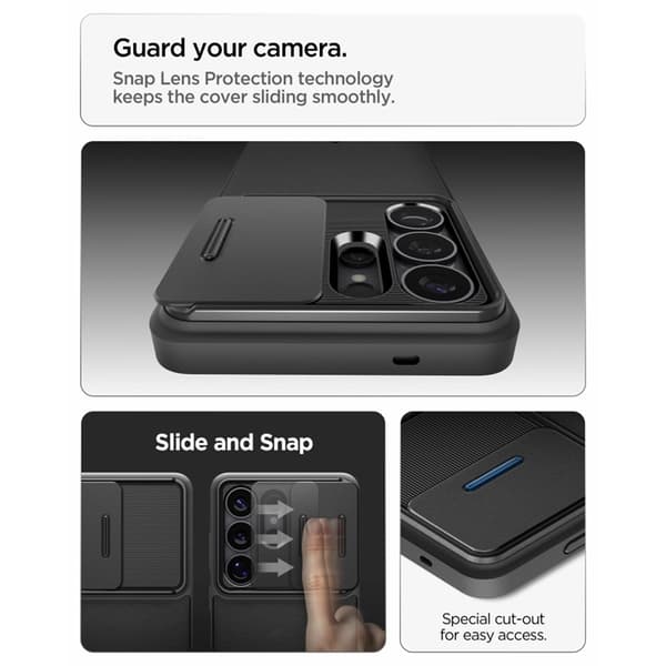 Spigen Mobilskal För Galaxy S26 Ultra Optik Armor - Svart Svart