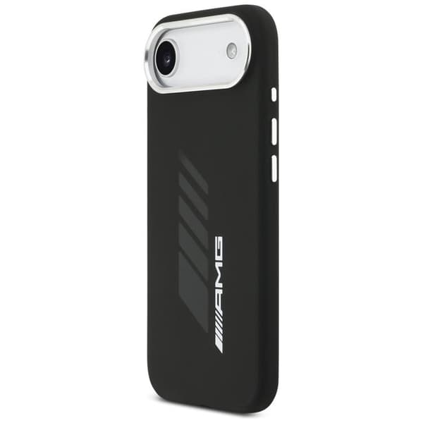 AMG telefontaske til iPhone Air MagSafe silikone oversize romber - sort Svart