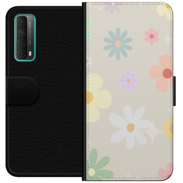 Plånboksfodral till Huawei P smart 2021 med fejdande blommor