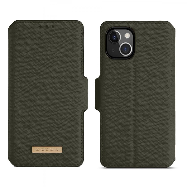 Muxma Saffiano Wallet Cover til iPhone 13 Pro Max - Grøn Green