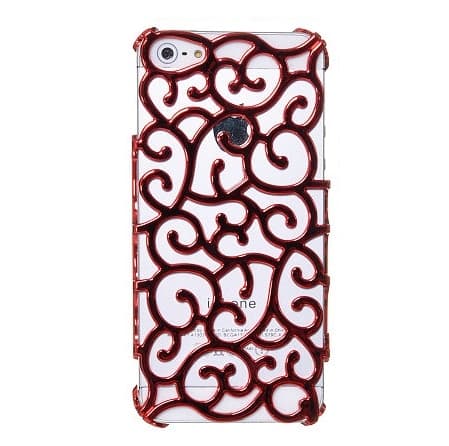 Mønstret Bagsidecover til Apple iPhone 5/5S/SE (Rød) Red