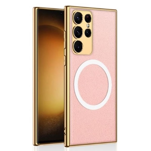 GKK Galaxy S23 Ultra Mobilskal Magsafe Electroplating - Rosa