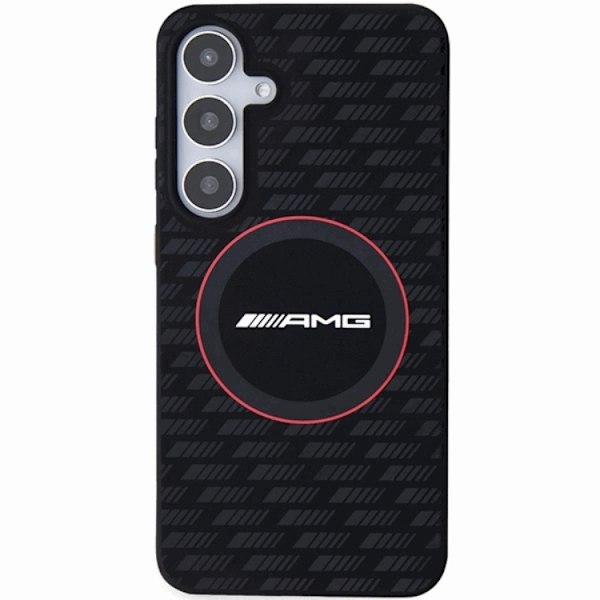 AMG Galaxy S24 Mobilskal MagSafe Silikon Carbon Patter - Svart Svart