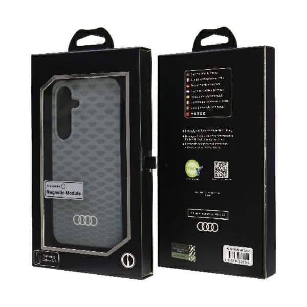 Audi Mobilskal till Galaxy S24 Magsafe Stitching Pattern - Grå Grå