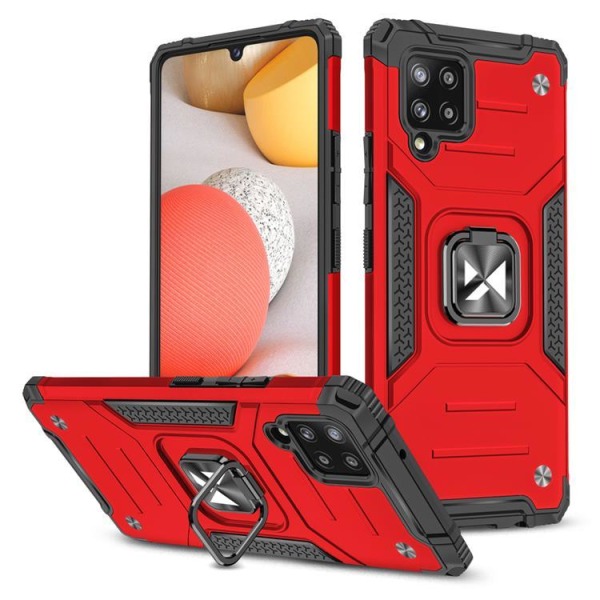 Wozinsky Ring Armor Cover Galaxy A42 - punainen Red