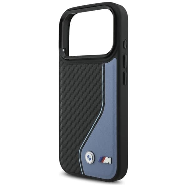 BMW Telefontaske til iPhone 17 Pro MagSafe M Carbon Logo - Blå Blå