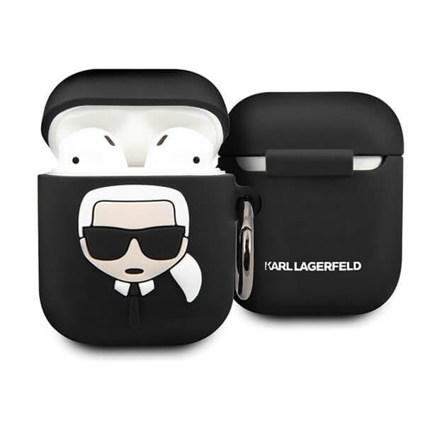 Karl Lagerfeld Cover Airpods Silicone Iconic - musta Black