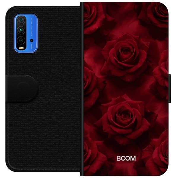 Plånboksfodral till Xiaomi Redmi Note 9 4G med Crimson Rose