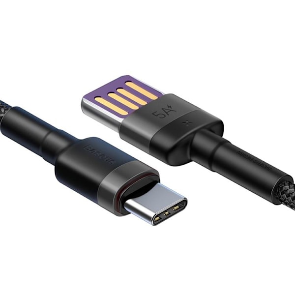Baseus Cafule USB-C till USB-A kabel 40W 1m - Svart/Grå Svart