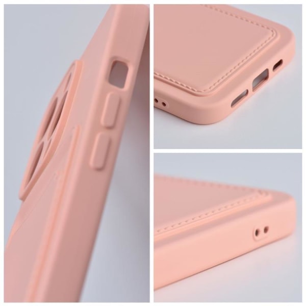 Forcell iPhone 12/12 Pro Skal Korthållare - Rosa
