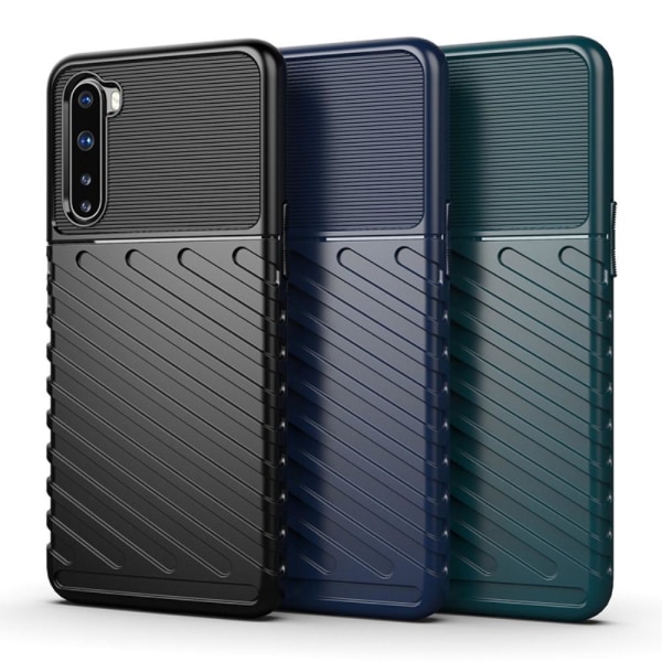 Thunder Twill Texture Skal Till OnePlus Nord - Svart Svart