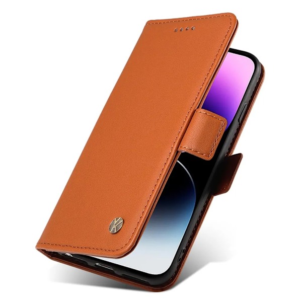 YIKATU iPhone 15 Pro Max Plånboksfodral - Brun