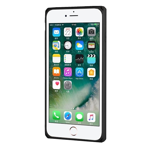 Skal med Kortplatser till iPhone 7/8 Plus - Blå Blå