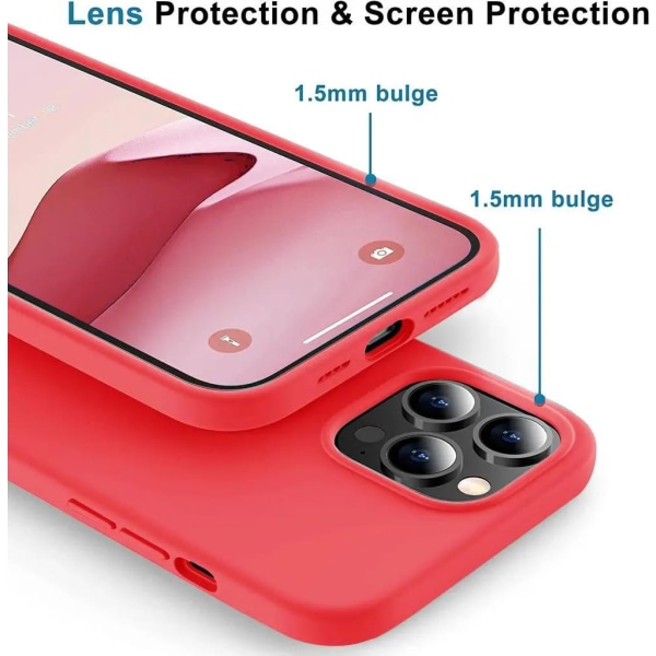 SiGN iPhone 14 Pro Max Shell nestemäinen silikoni - vesimeloninpunainen