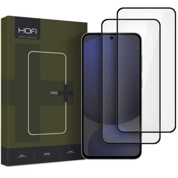 [2-Pack] Hofi Galaxy S24 FE hærdet glas Skærmbeskytter Pro Plus - Sort Black