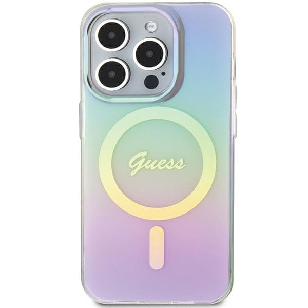 Guess Mobilskal till iPhone 15 Pro Max MagSafe IML Iridescent - Lila
